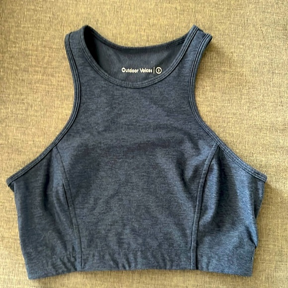 Outdoor Voices Other - Outdoor Voices Athena Crop Bra Top Blue Compression Size Small EUC
